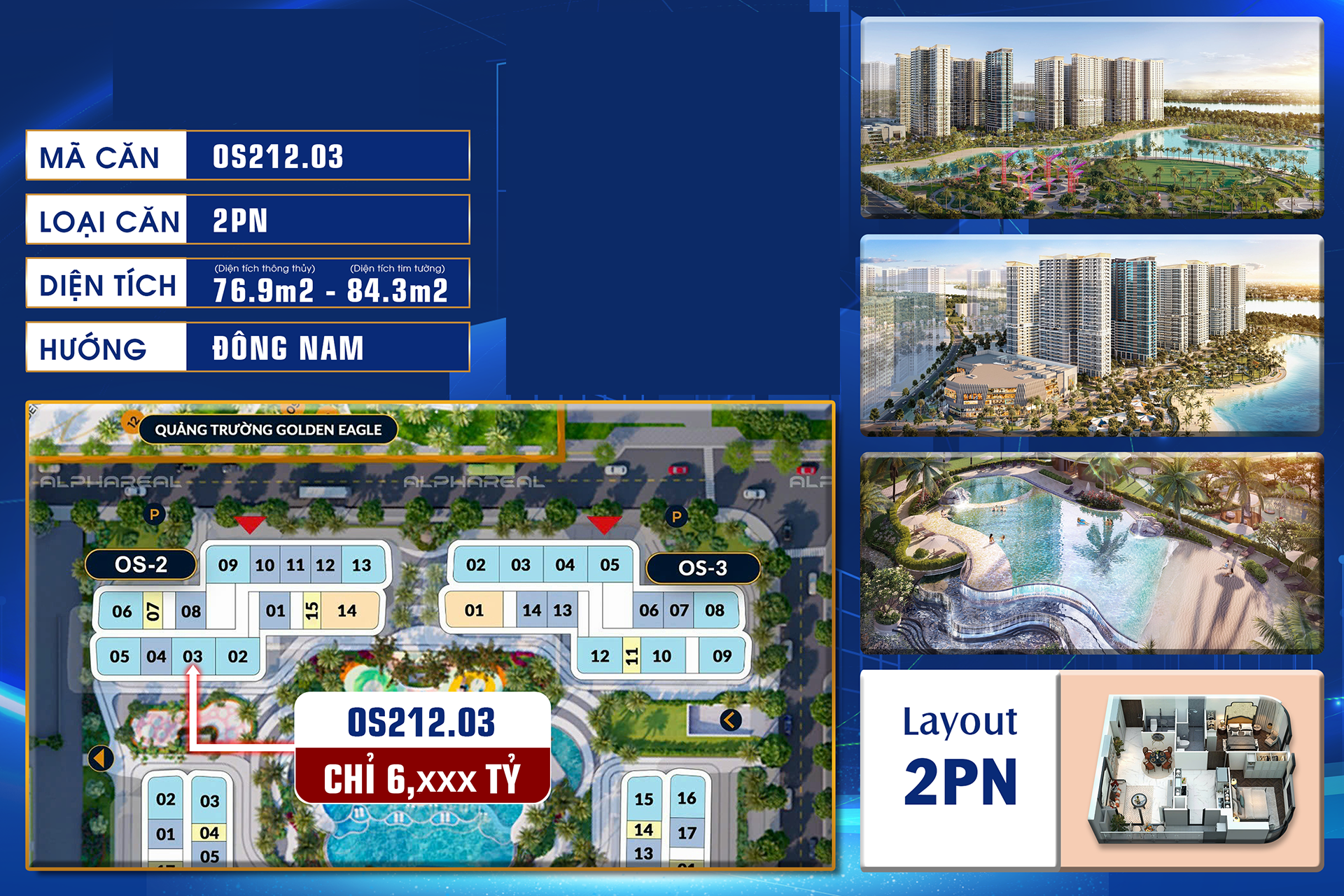 Căn hộ tòa OS-2 phân khu The Opus One từ chủ đầu tư_OS2.12.03